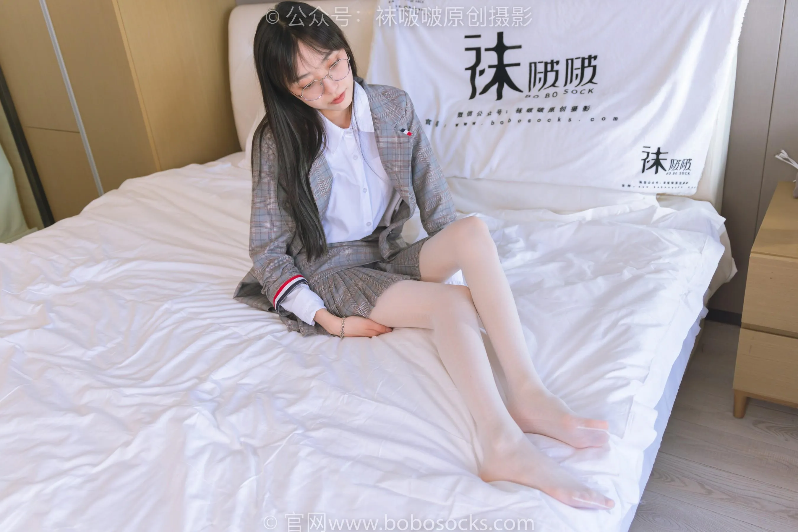 [BoBoSocks袜啵啵]NO.202 稚予-皮鞋、白色蕾丝丝袜、ol风[23] [53P]插图5